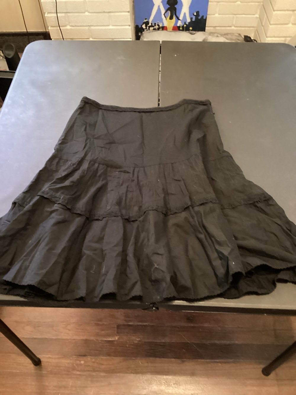 Odille Black Tiered Circle Skirt